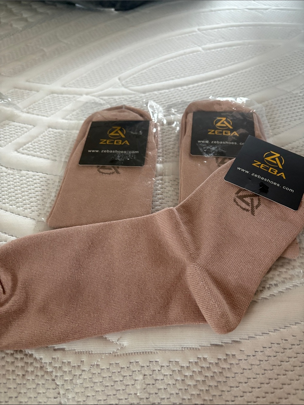 Zebra - Men's No-Show Socks in Light Brown - Pack of 3